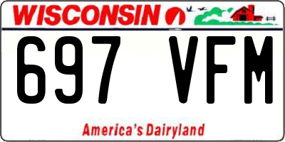 WI license plate 697VFM
