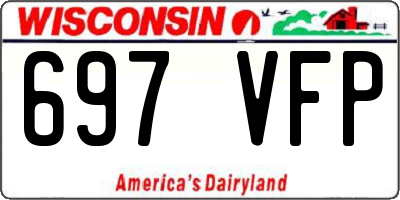 WI license plate 697VFP