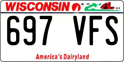 WI license plate 697VFS