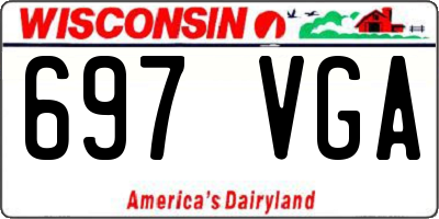 WI license plate 697VGA