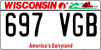 WI license plate 697VGB