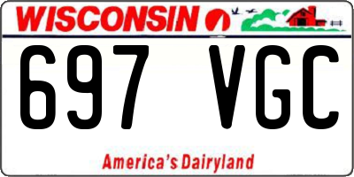 WI license plate 697VGC