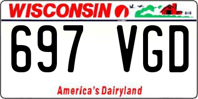WI license plate 697VGD