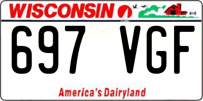 WI license plate 697VGF