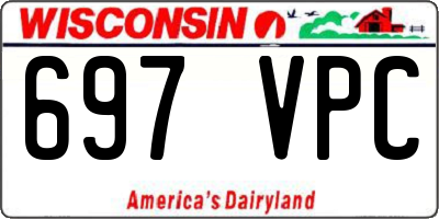 WI license plate 697VPC