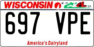 WI license plate 697VPE