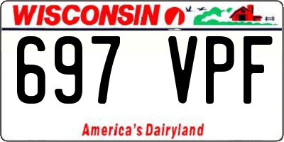 WI license plate 697VPF
