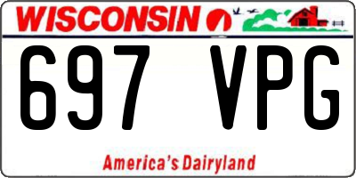 WI license plate 697VPG