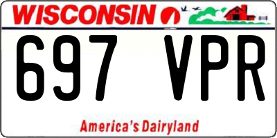 WI license plate 697VPR