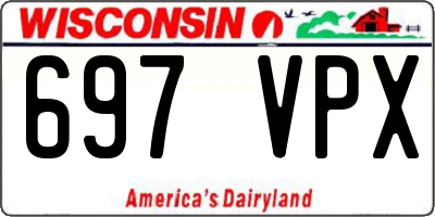 WI license plate 697VPX