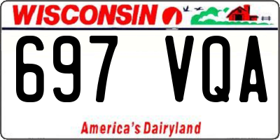 WI license plate 697VQA