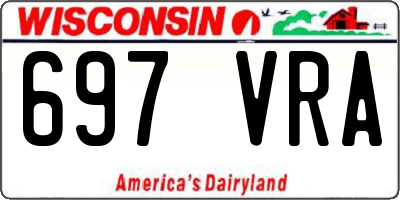 WI license plate 697VRA