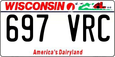 WI license plate 697VRC