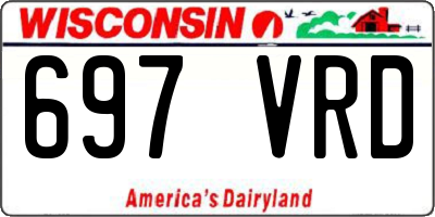 WI license plate 697VRD