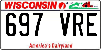WI license plate 697VRE