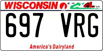 WI license plate 697VRG