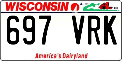 WI license plate 697VRK