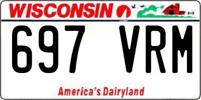 WI license plate 697VRM