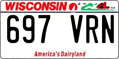 WI license plate 697VRN