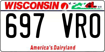 WI license plate 697VRO