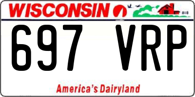 WI license plate 697VRP