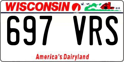 WI license plate 697VRS