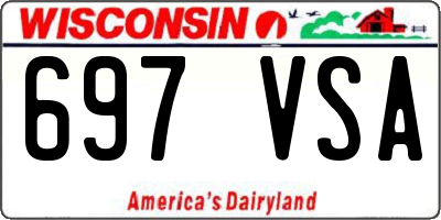 WI license plate 697VSA