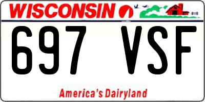 WI license plate 697VSF