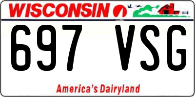 WI license plate 697VSG