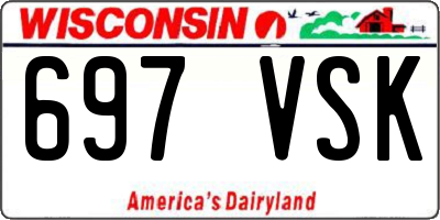 WI license plate 697VSK