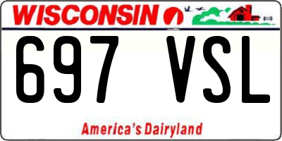 WI license plate 697VSL