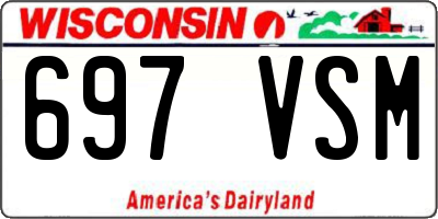 WI license plate 697VSM
