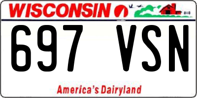 WI license plate 697VSN