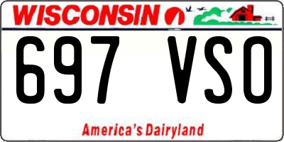 WI license plate 697VSO