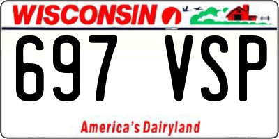 WI license plate 697VSP