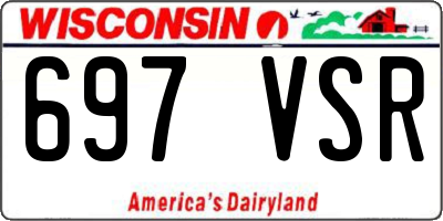 WI license plate 697VSR
