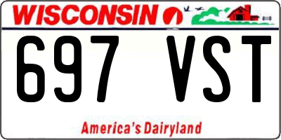 WI license plate 697VST