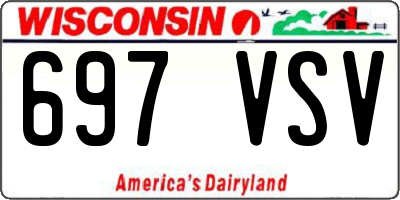 WI license plate 697VSV