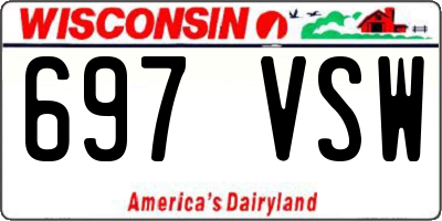 WI license plate 697VSW