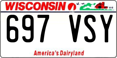 WI license plate 697VSY