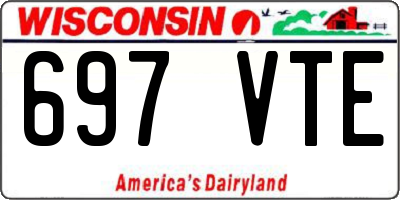 WI license plate 697VTE