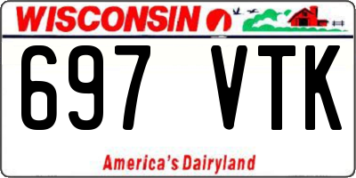 WI license plate 697VTK