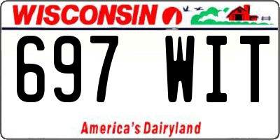 WI license plate 697WIT