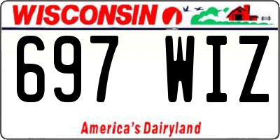 WI license plate 697WIZ