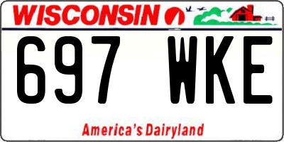 WI license plate 697WKE