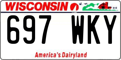 WI license plate 697WKY
