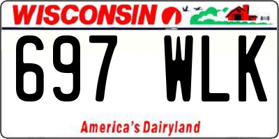 WI license plate 697WLK