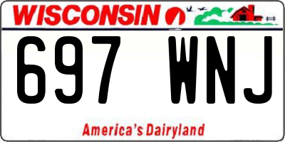 WI license plate 697WNJ