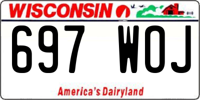 WI license plate 697WOJ