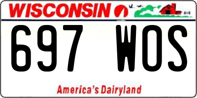 WI license plate 697WOS